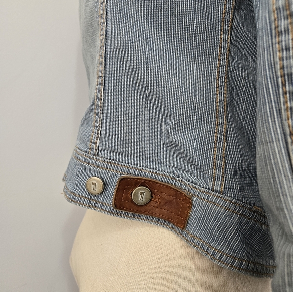 ANTHROPOLOGIE PILCRO AND THE LETTERPRESS Denim Railroad jacket. Size XS - Picture 6 of 13